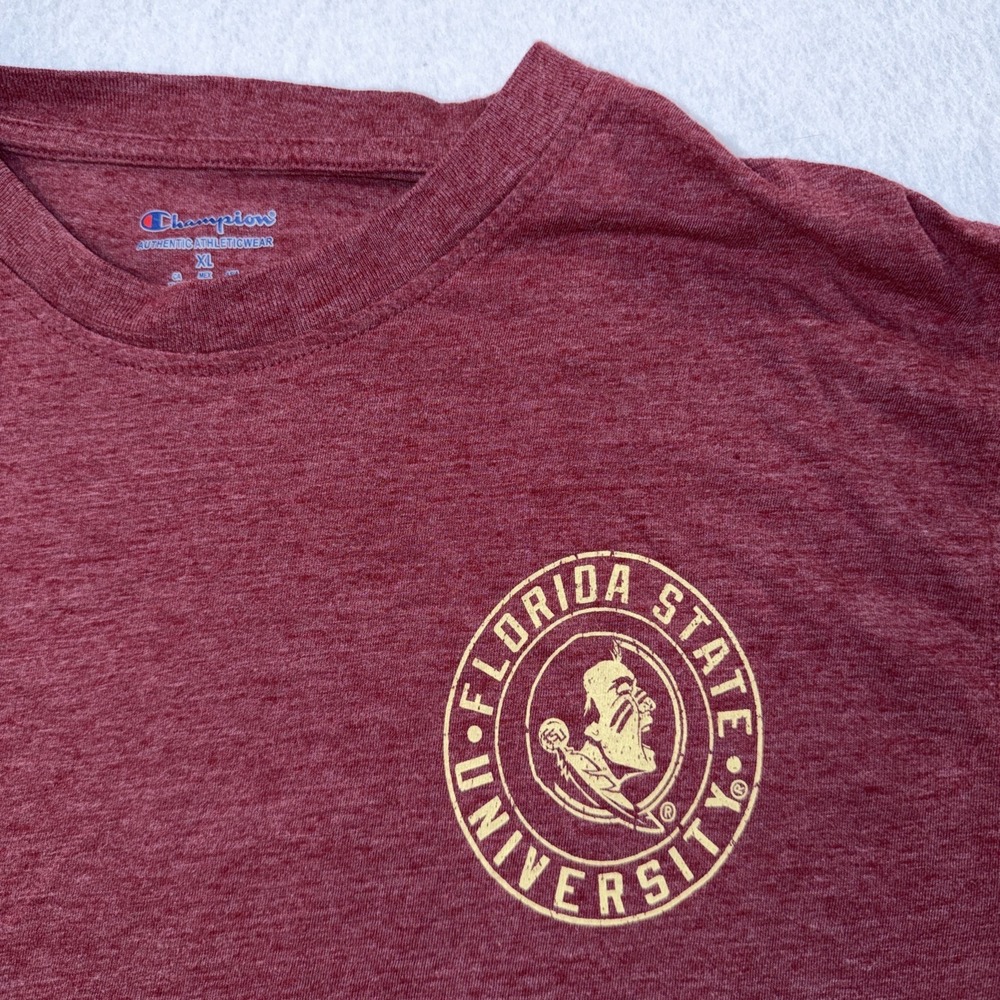 Florida State Seminoles Champion T-Shirt Men's XL Graphic‎ Print  Burgandy